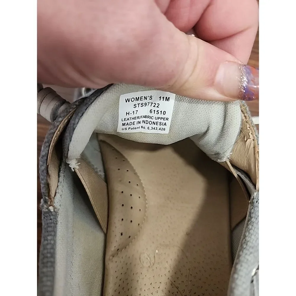 Sperry STS97722 Boat Dock Side Slip On‎ Shoe Grey Brown Cream Mens 9 Woman's 11